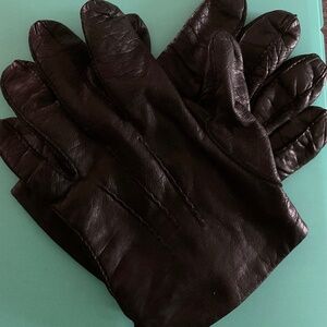 Vintage Dents Men’s Handsewn Three-Point Cashmere-Lined Leather Gloves